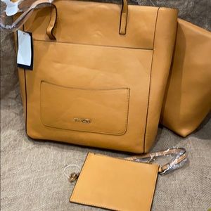 Burnt Sienna Steve Madden 3in1 Tote Bag NEW